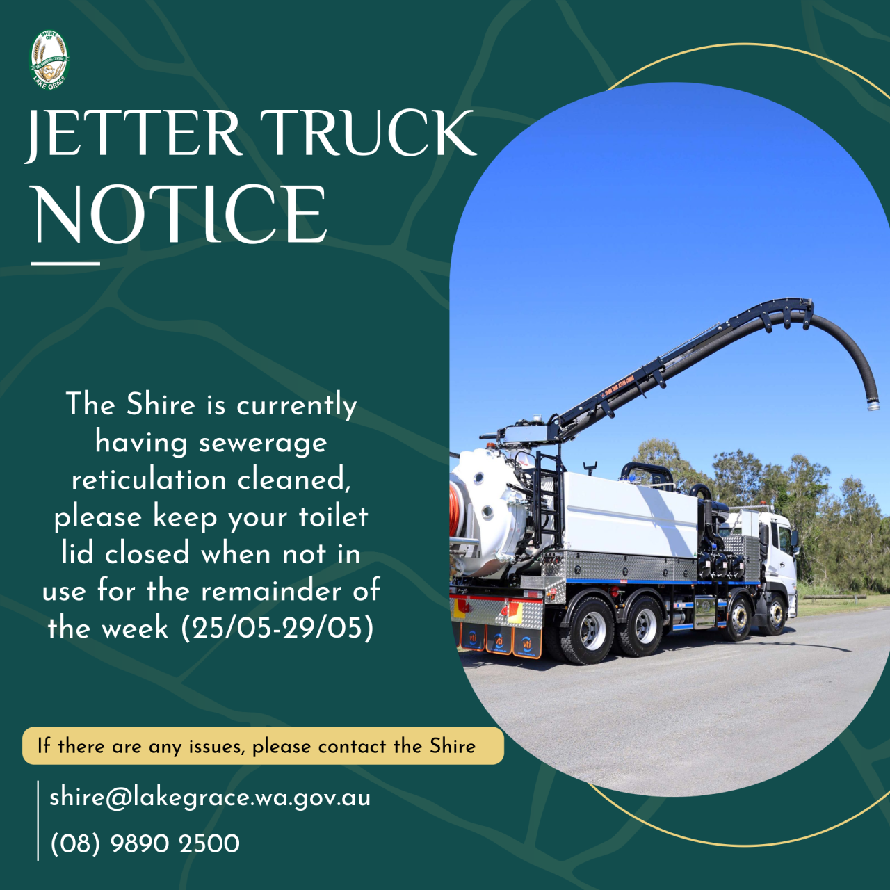 Jetter Truck Notice