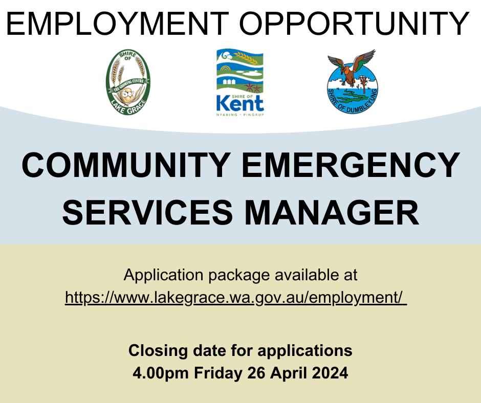 Employment Opportunity - Community Emergency Services Manager